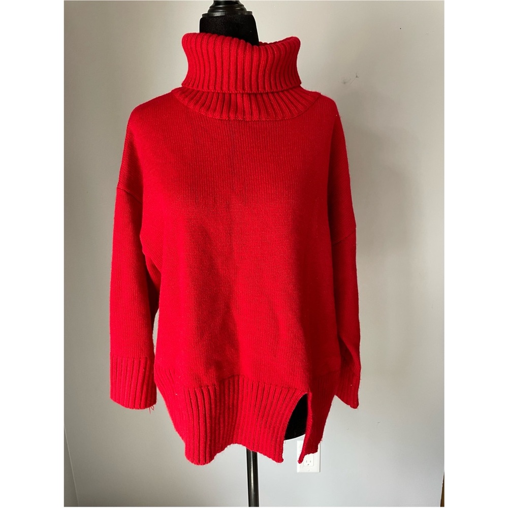 Zaful Red Turtleneck Sweater (M)